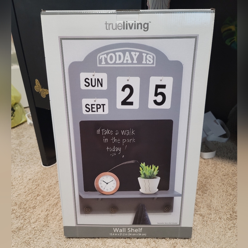Decorative Wall Shelf With Todays Date